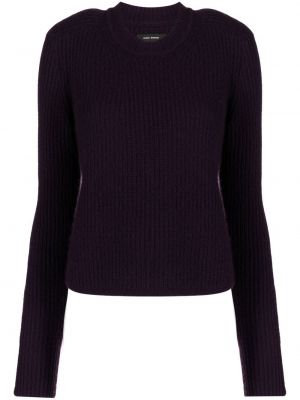 Пуловер с кръгло деколте Isabel Marant виолетово