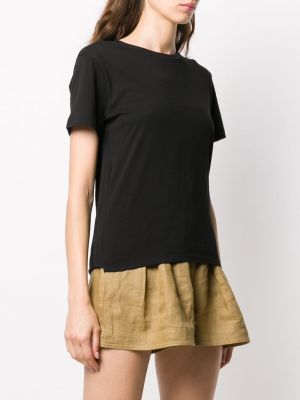 Slim fit tričko Saint Laurent černé