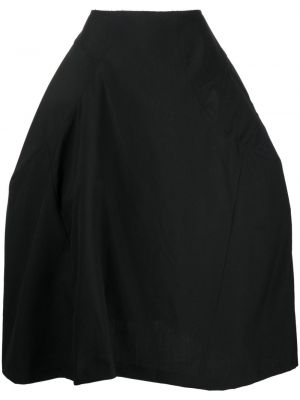 Vlněné midi sukně Comme Des Garçons černé