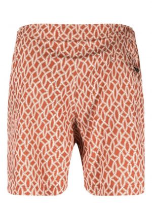 Shorts à imprimé à motifs abstraits Tagliatore orange