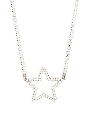 Hviezdny krištáľový náhrdelník Alessandra Rich strieborná