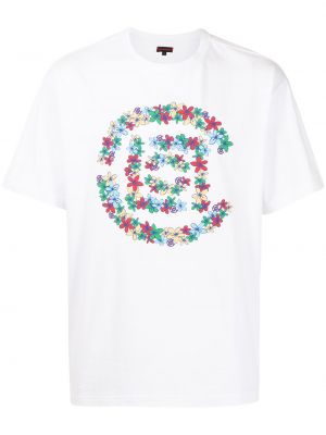 Camiseta de flores con estampado Clot blanco