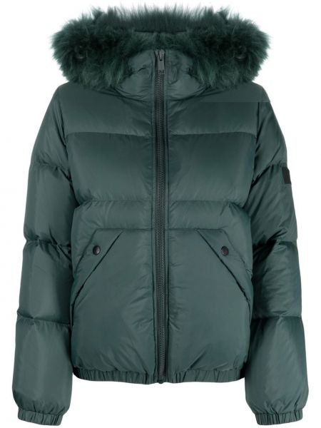 Dūnu jaka ar kapuci Yves Salomon zaļš