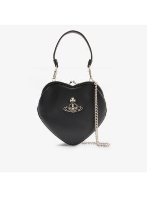 Кожаный кошелек с сердечками Vivienne Westwood черный