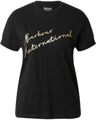 Barbour International Tričko 'Nola'  čierna / zlatá