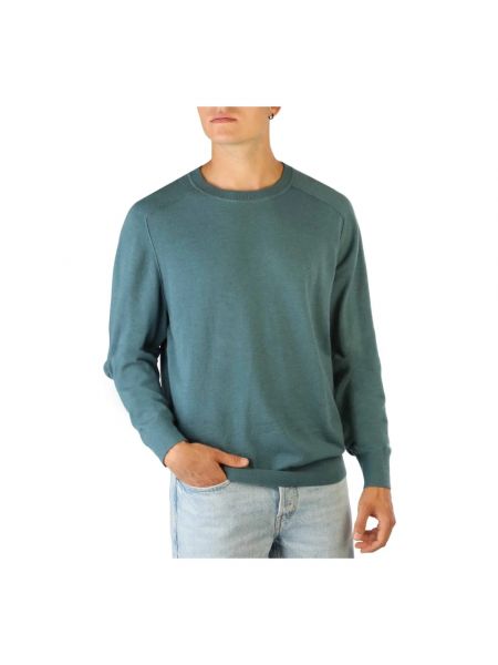 Kaschmir sweatshirt mit rundhalsausschnitt mit langen ärmeln Calvin Klein blau