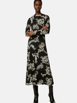 Платье миди с принтом из джерси Marks & Spencer черное