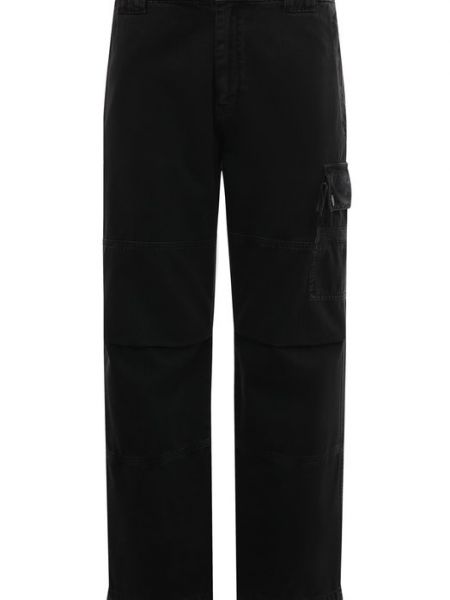 Хлопковые брюки Moschino черные