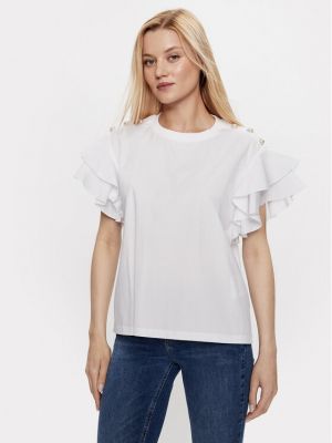 Bluză cu croială lejeră Custommade alb