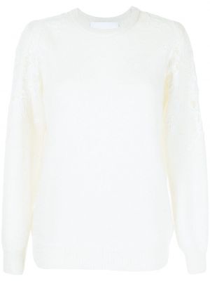 Jersey de tela jersey de encaje Costarellos blanco