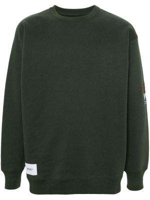 Medvilninis siuvinėtas džemperis Wtaps žalia