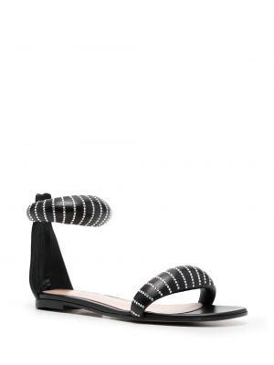 Sandales à imprimé en cristal Gianvito Rossi noir