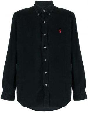 Bavlněné polokošile Polo Ralph Lauren černé