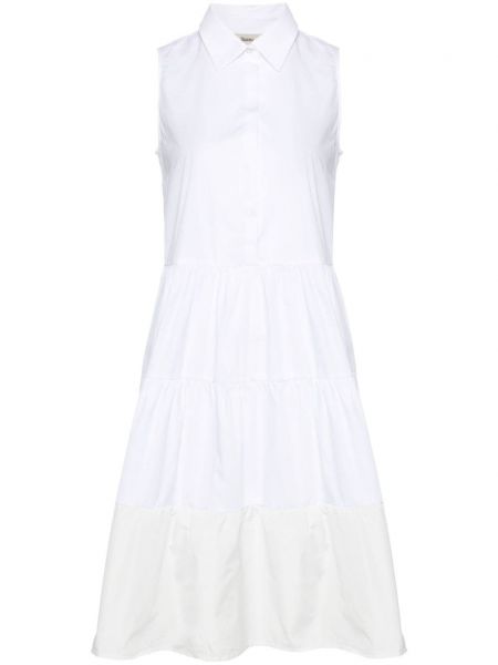 Kleid mit plisseefalten Herno weiß