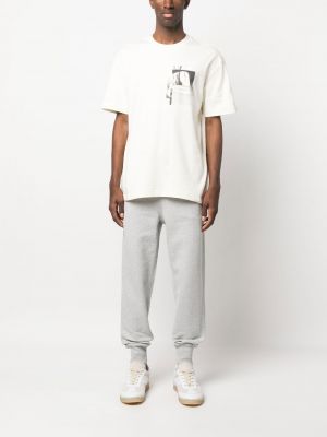 Raštuotos sportinės kelnes Calvin Klein Jeans pilka