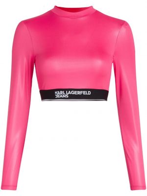 T-krekls Karl Lagerfeld Jeans rozā