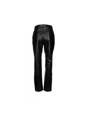 Pantaloni di pelle Calvin Klein nero