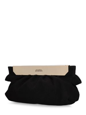 Dabīgās ādas clutch somiņa Isabel Marant melns