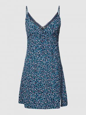 Sukienka mini w kwiatki Tommy Jeans niebieska