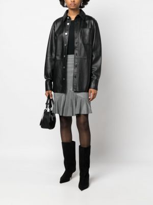 Mini sukně s volány Christian Dior šedé