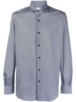 Camisa con bordado con estampado geométrico Mazzarelli azul