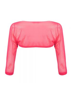 Blusa transparente de malla Pinko rosa