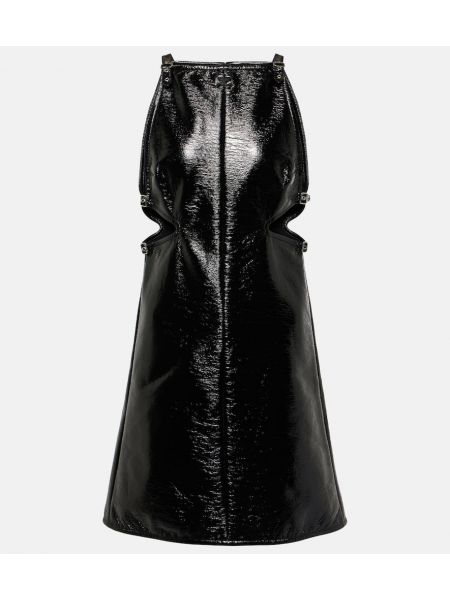 Mini vestido con hebilla Courrèges negro