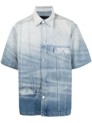Дънкова риза с принт с абстрактен десен Botter