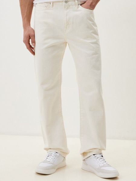 Прямые джинсы Lacoste белые
