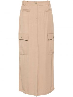Pieštuko formos sijonas su kišenėmis Ermanno Firenze smėlinė