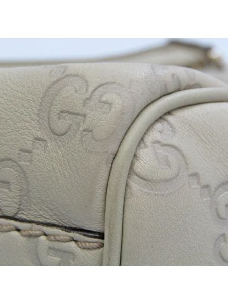 Bolsa de cuero retro Gucci Vintage blanco