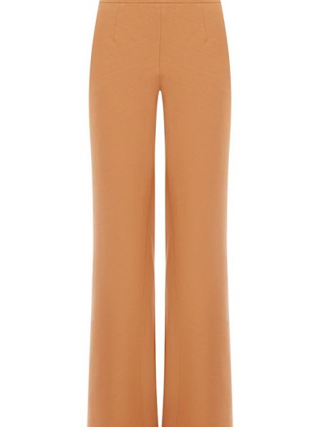 Оранжевые льняные брюки из вискозы Alberta Ferretti