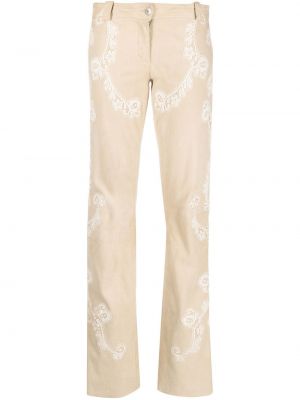Pantaloni din piele de căprioară Dolce & Gabbana Pre-owned