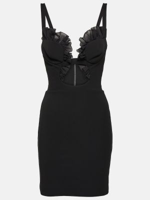 Φόρεμα με βολάν από ζέρσεϋ Nensi Dojaka μαύρο