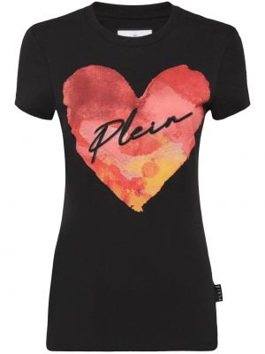 Bavlnené priliehavé tričko Philipp Plein čierna