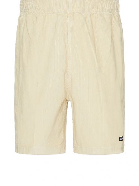 Pantaloncini in tessuto di velluto a coste Obey beige