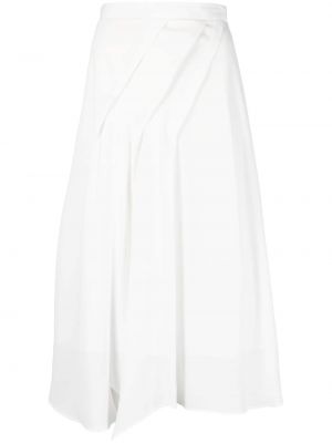 Drapovaný midi sukňa Blanca Vita biela