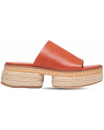 Kožené sandále Gabriela Hearst oranžová
