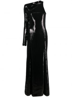 Асиметрична вечерна рокля с пайети David Koma черно