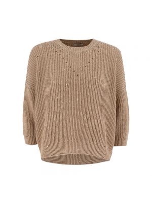 Sweter Peserico brązowy