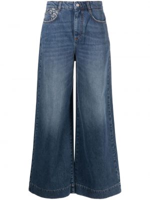 Voľné džínsy s potlačou Stella Mccartney modrá