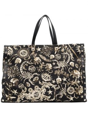 Trykt shoppingbag Philipp Plein svart