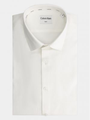 Риза slim Calvin Klein бяло