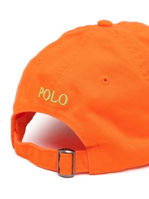 Cap mit stickerei aus baumwoll Polo Ralph Lauren orange