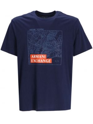 Βαμβακερή μπλούζα με σχέδιο Armani Exchange