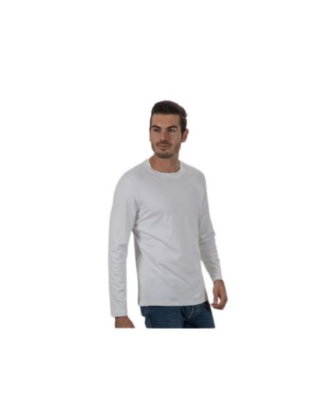 T-shirt manches longues avec manches longues Brunello Cucinelli blanc