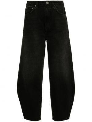 Skinny fit džínsy s výšivkou Totême čierna