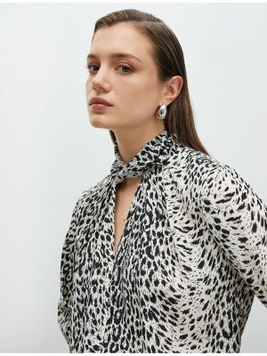 Bluză cu imagine cu mâneci lungi cu model zebră Koton