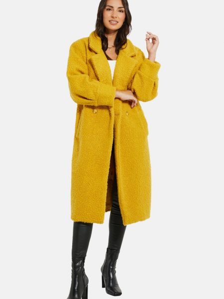 Пальто в деловом стиле Threadbare желтое