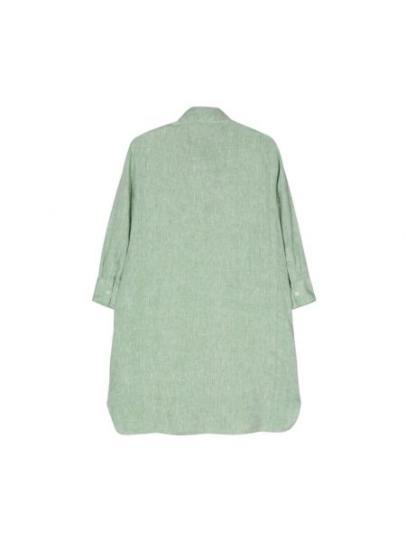 Camisa con lazo de lino Mazzarelli verde